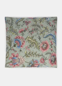 Cuscino quadrato con stampa a fiori