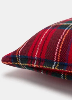 Cuscino rettangolare in cotone tartan