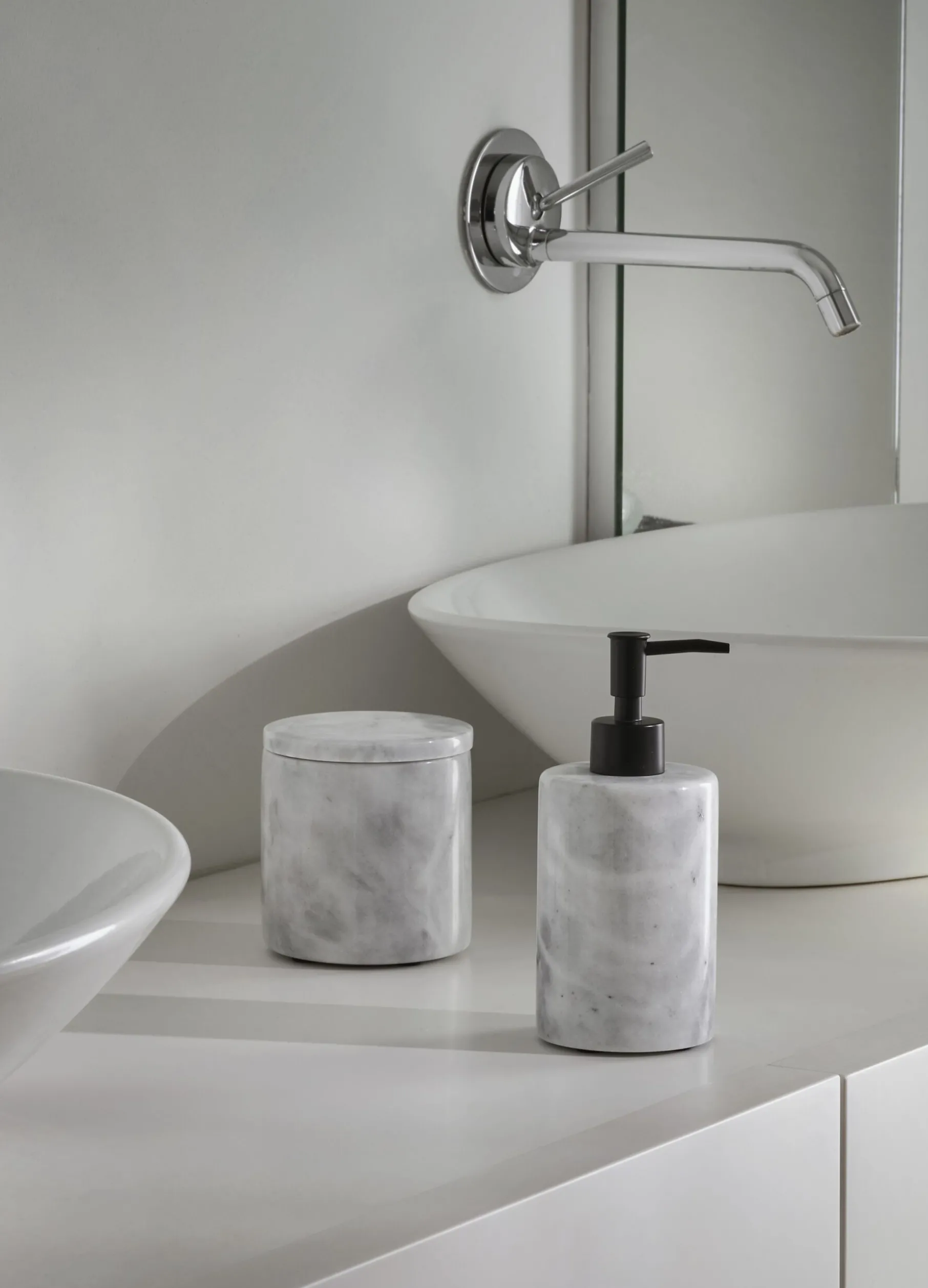 Dispenser portasapone marmo