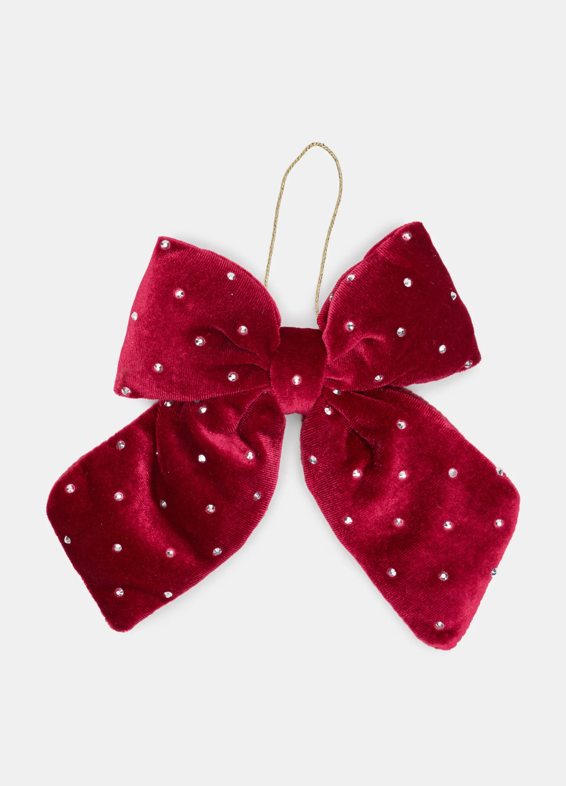 Fiocco in velluto con perline