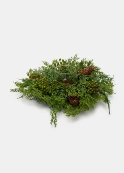 Ghirlanda centrotavola con portacandela