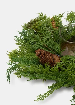 Ghirlanda centrotavola con portacandela