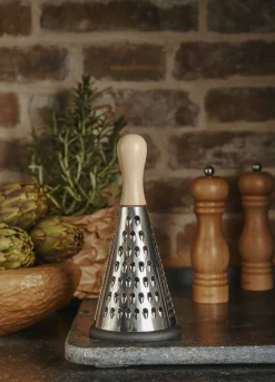 Grattugia conica in legno e acciaio inox Made in Italy