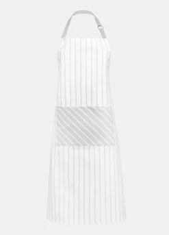 Grembiule cotone con tasca a righe