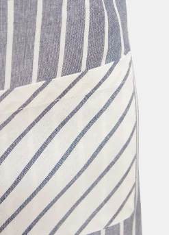 Grembiule in puro cotone a righe