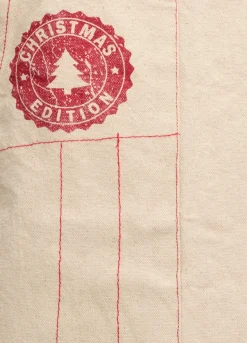 Grembiule lungo natalizio in tela di cotone