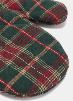 Guanto da forno in cotone tartan