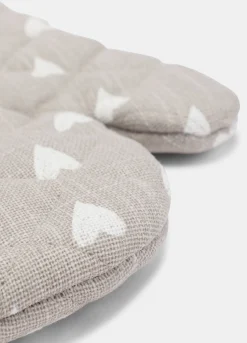 Guanto da forno in cotone a cuori