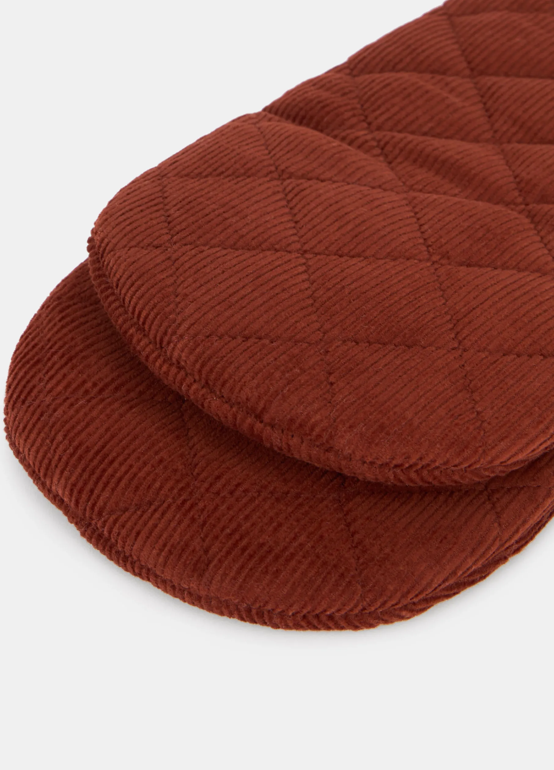 Guanto da forno in velluto a coste