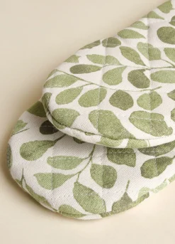 Guanto in puro cotone biologico a foliage