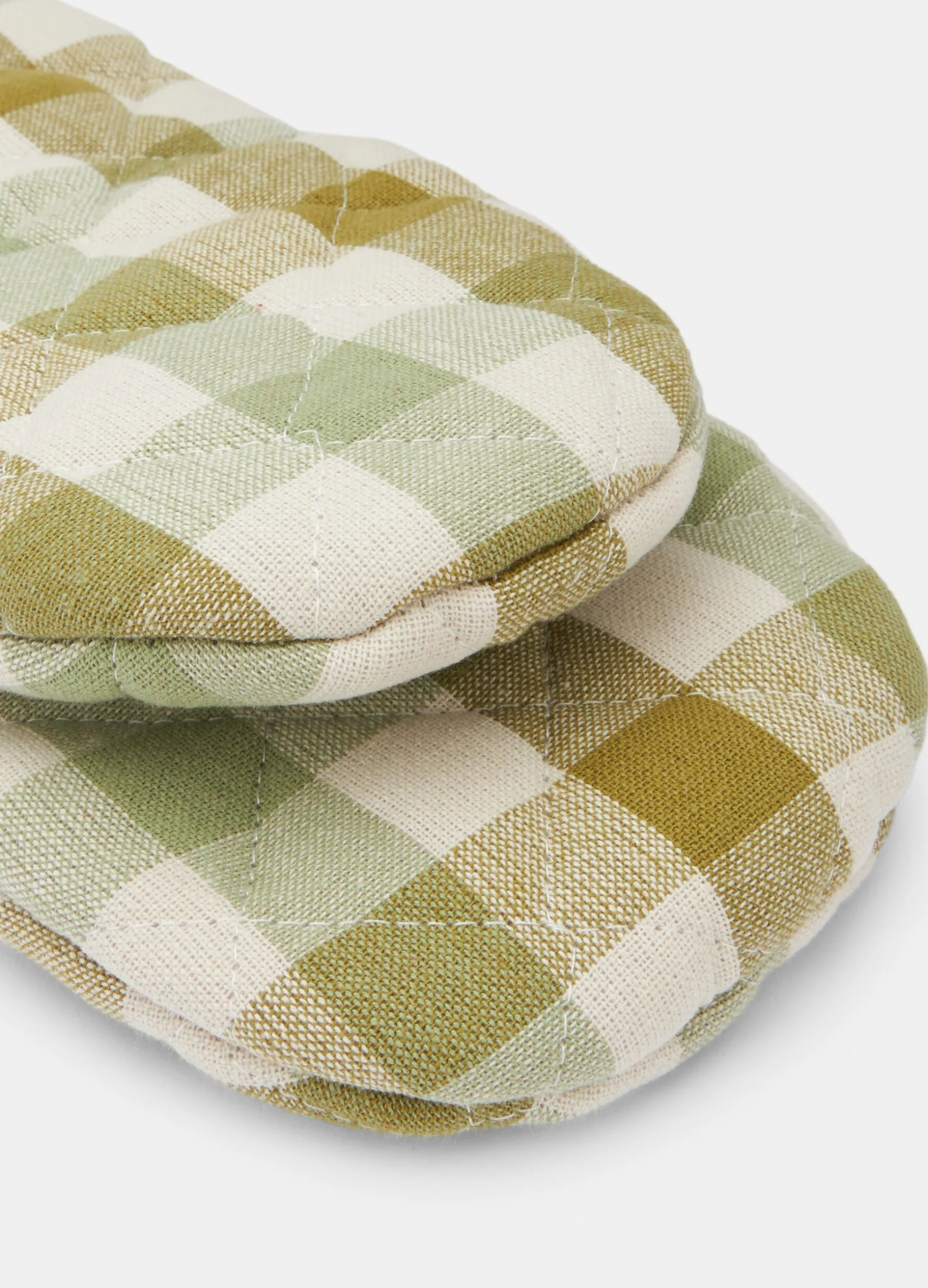 Guanto in puro cotone biologico a quadri