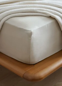 Lenzuolo con angoli a 2 piazze in raso di cotone