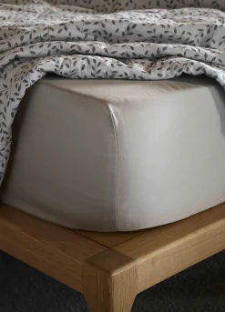 Lenzuolo con angoli a 2 piazze in raso di puro cotone tc223