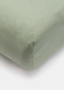 Lenzuolo con angoli a due piazze in tela di cotone