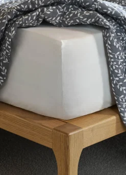 Lenzuolo con angoli in percalle di cotone Made in Italy