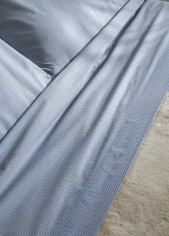 Lenzuolo singolo in cotone a righe sottili
