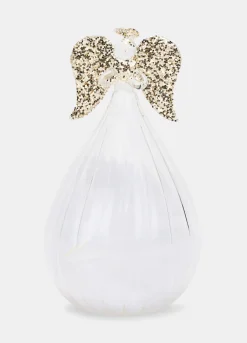 Ornamento angelo grande in vetro