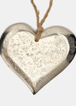 Ornamento cuore in metallo anticato