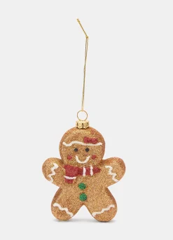 Ornamento pan di zenzero glitterato