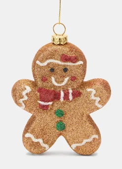 Ornamento pan di zenzero glitterato