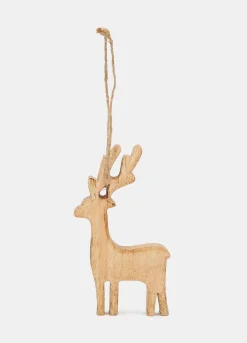 Ornamento renna in legno