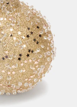 Pallina con glitter e perline in vetro