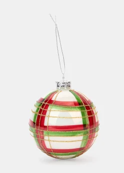 Pallina in vetro tartan