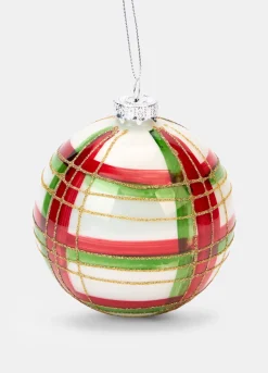 Pallina in vetro tartan