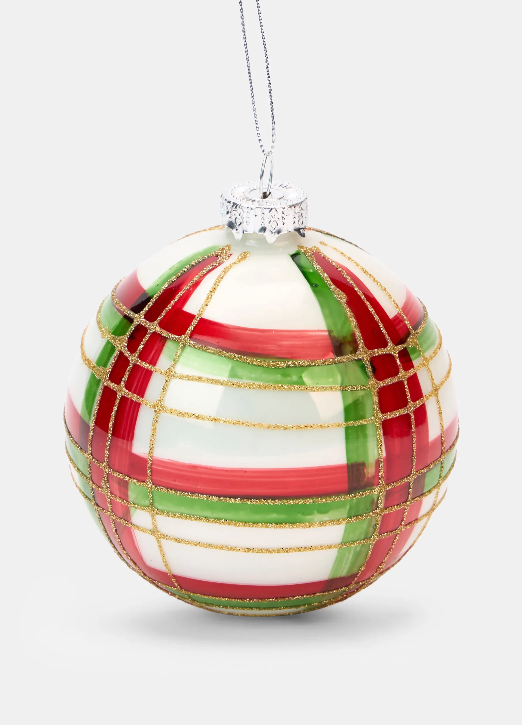 Pallina in vetro tartan