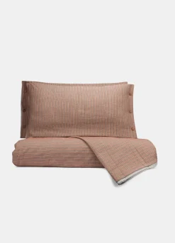 Parure copripiumino in cotone a righe