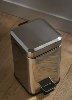 Pattumiera rettangolare in acciaio