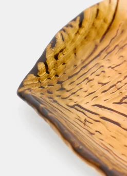 Piattino a foglia in vetro