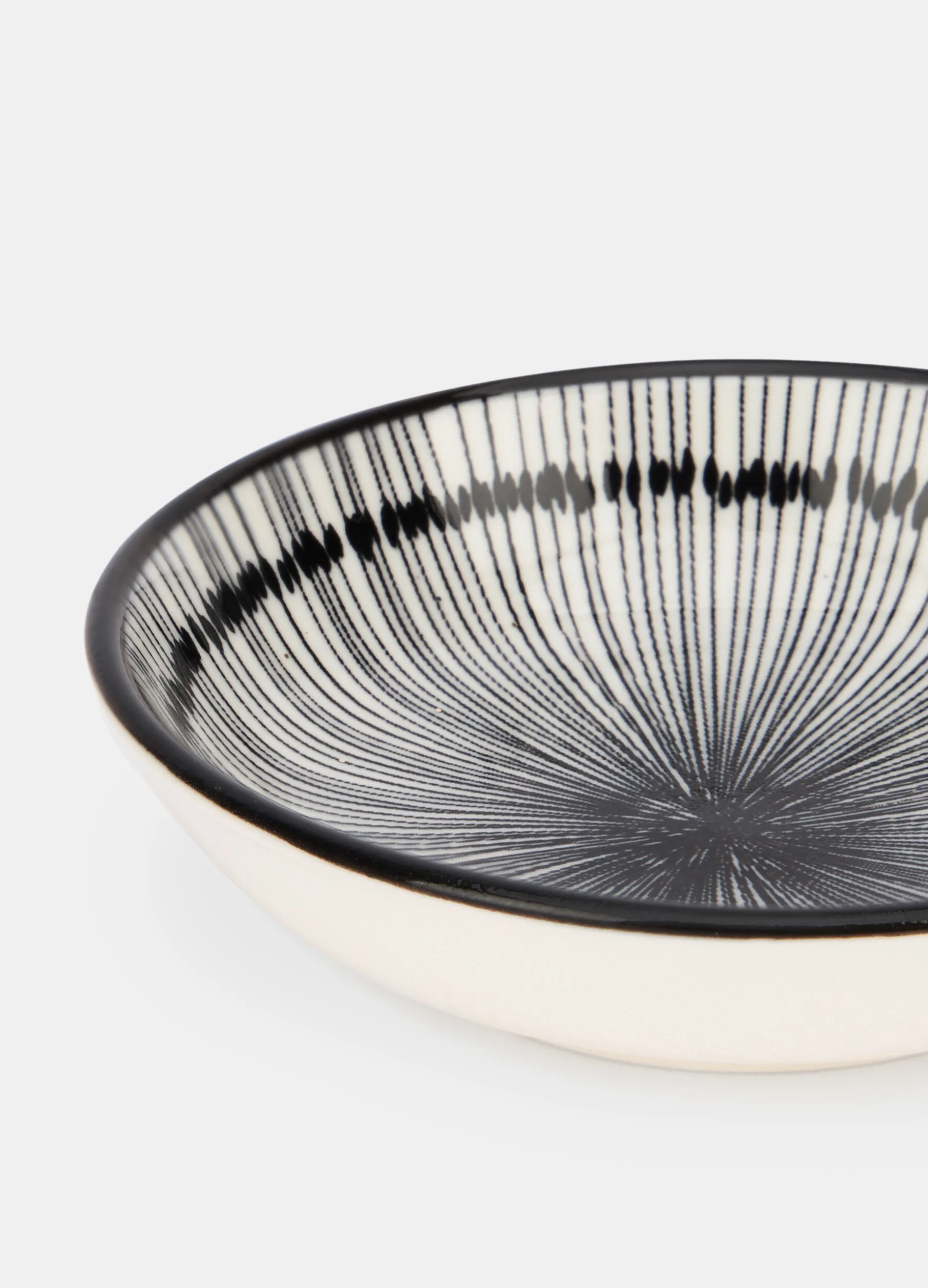 Piattino bicolore in ceramica