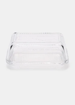 Piattino da burro con coperchio in vetro