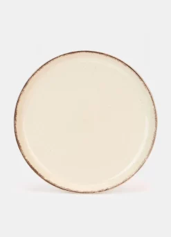 Piattino da dessert in ceramica con bordo