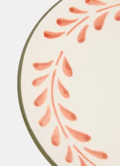 Piatto da dessert in ceramica con fiore