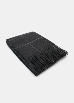 Plaid singolo con dettagli a contrasto