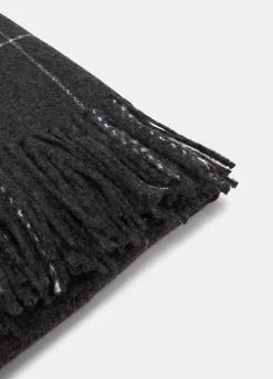 Plaid singolo con dettagli a contrasto