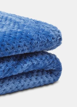 Plaid singolo in waffle tinta unita