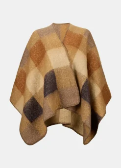 Poncho aperto a quadri