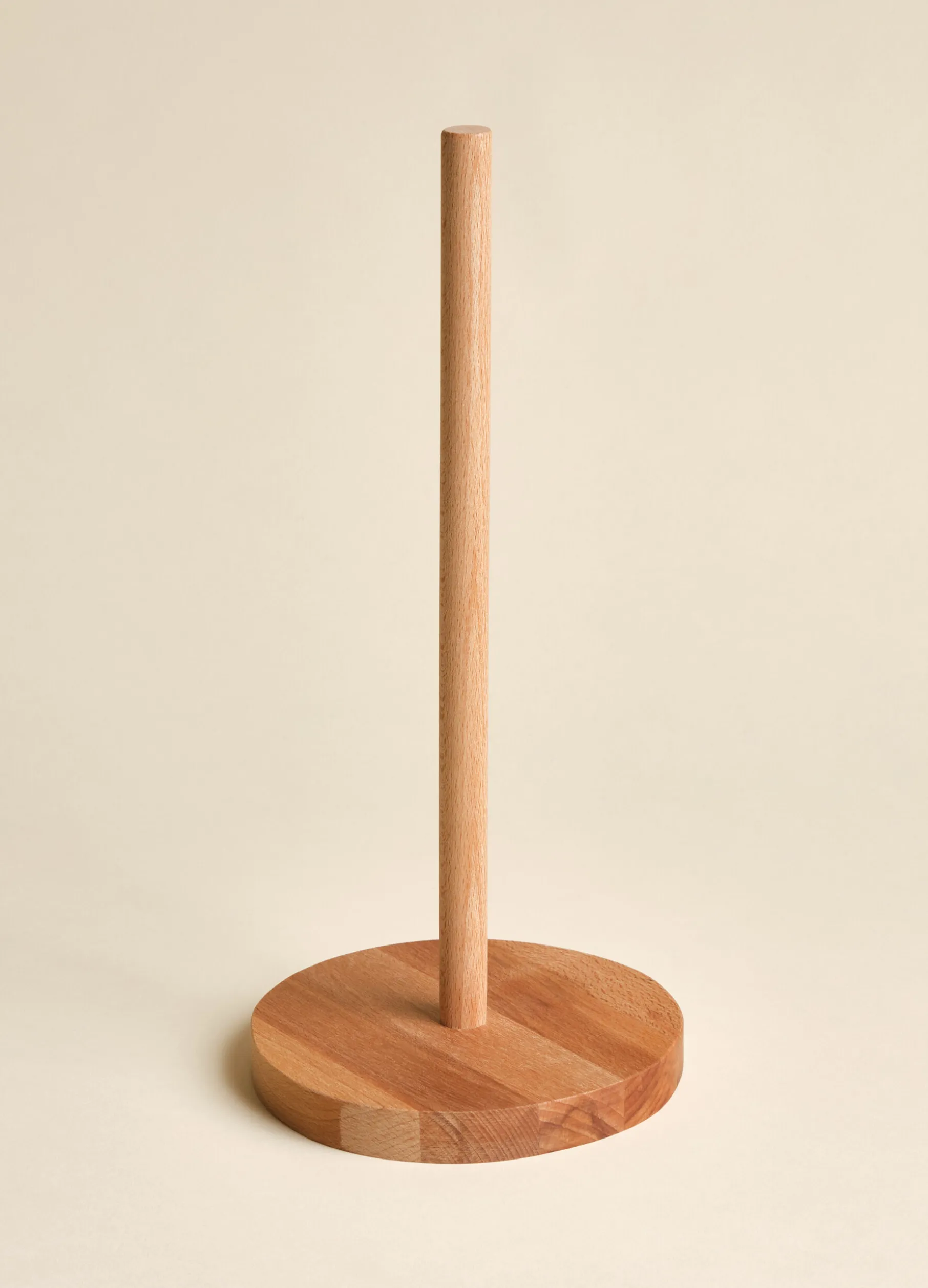 Porta rotolo in legno di faggio massello Made in Italy