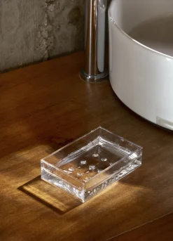 Porta sapone squadrato in plastica