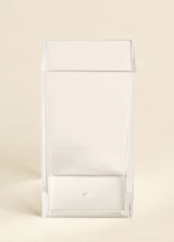 Porta spazzolino squadrato in plastica