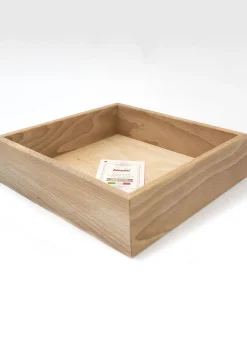 Porta tovaglioli quadrato in legno di faggio massello Made in Italy