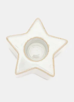 Portacandela a stella in ceramica