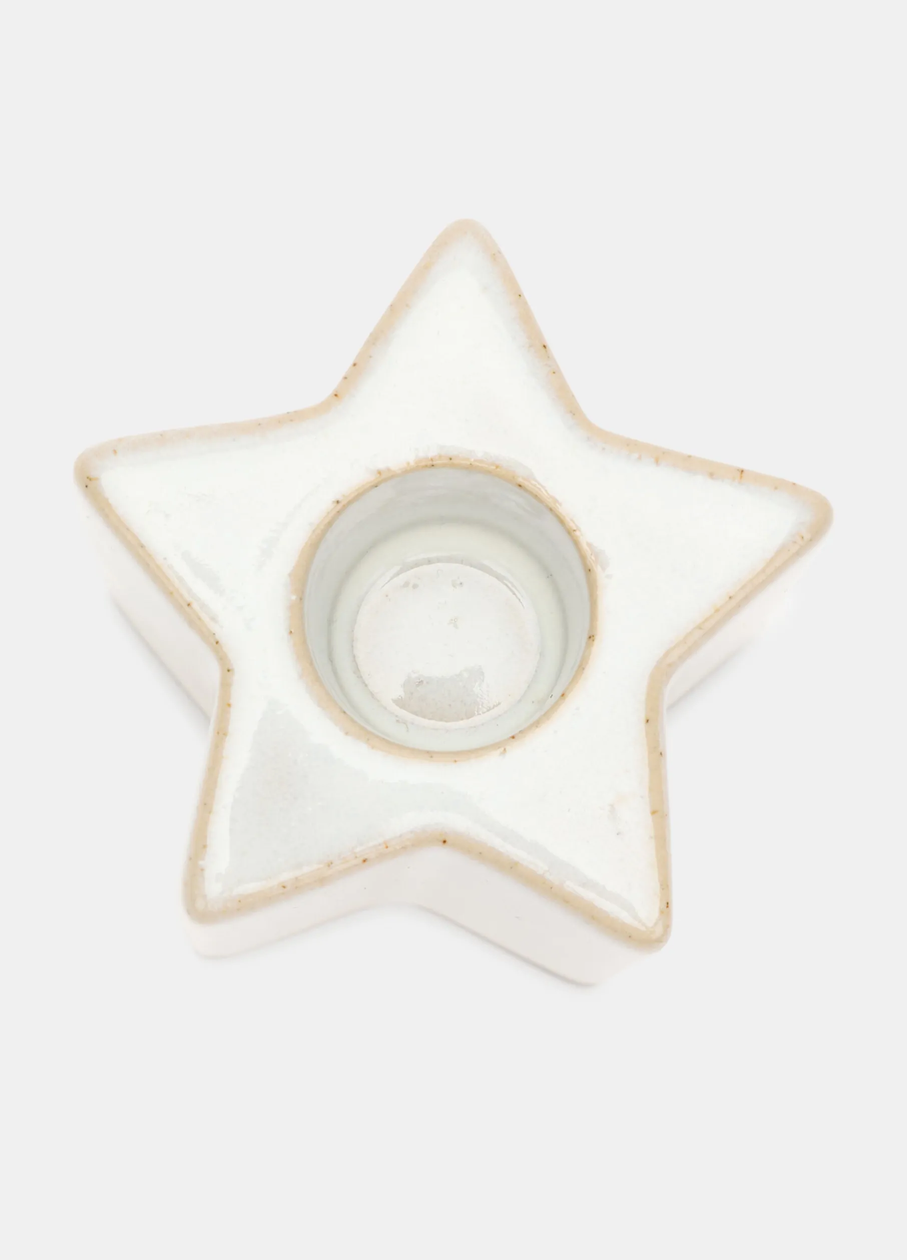 Portacandela a stella in ceramica