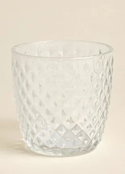 Portacandele in vetro decorato