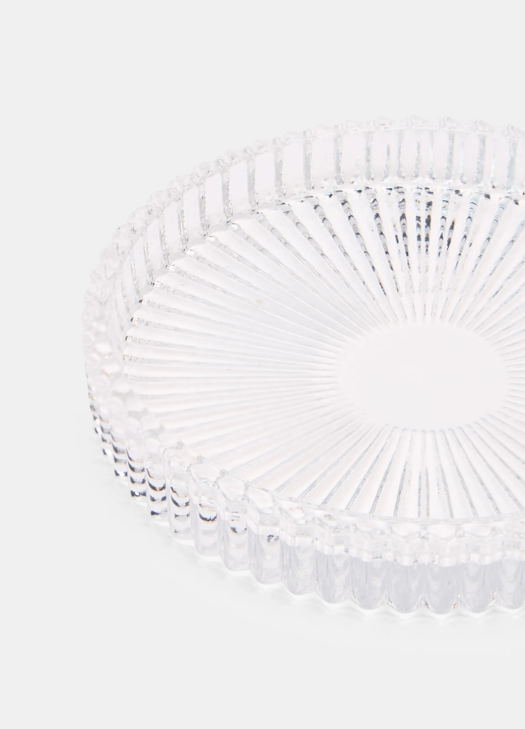 Portacandele rotondo in vetro