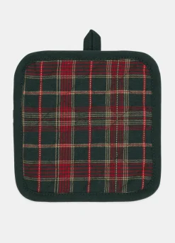 Presina quadrata in cotone tartan