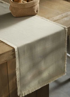 Runner antimacchia con frange